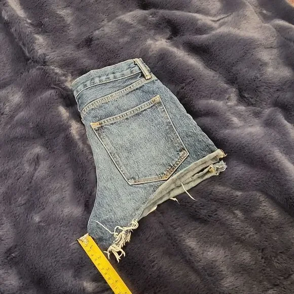 Dark wash high waist All saints "paula" jean shorts size 28! - Picture 15 of 15